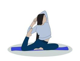 kostenlos Yoga Wellness im Verstand und Körper bunt Linie Kunst Illustration, vektor