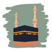 helig kaaba islamic muslim religion ikon design vektor eid Adha mubarak ramadan i mecka saudi arab