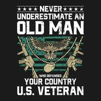 komisch uns Veteran Veteranen Tag uns Patriot Geschenk T-Shirt vektor