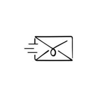 Senden Mail Linie Stil Symbol Design vektor