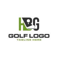 Golf Sport Verein Logo mit Brief hg vektor