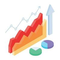 praktisch isometrisch Symbol von Geschäft Bericht vektor