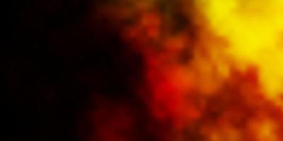 dunkelrote gelbe Vektortextur mit bewölkter Himmelsillustration im abstrakten Stil mit Farbverlaufswolkenmuster für Ihre Werbespots vektor