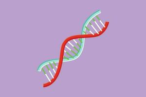 Grafik eben Design Zeichnung von Wendel oder DNA Logo. niedrig poly Drahtmodell Stil. Konzept zum Biotechnologie, Wissenschaft, Medizin. Technologie und Innovation im genetisch Maschinenbau. Karikatur Stil Vektor Illustration