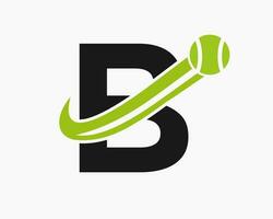designvorlage für das logo des tennisclubs buchstabe b. Tennissportakademie, Vereinslogo vektor