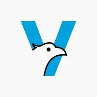 Brief v Adler Logo Design. Transport Symbol Vektor Vorlage