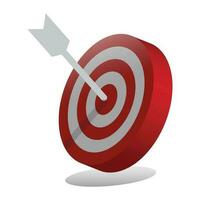 bullseye Ziel Symbol, Pfeil Pfeil Targeting Symbol, Bogenschießen Ziel Symbol, Pfeil Targeting Markt Logo zum Erfolg, gewinnen, Ziel, Erfolg Strategie Design Elemente Vektor Illustration