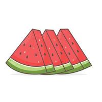 frische wassermelonen scheibe wassermelonenillustration vektor