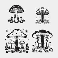 svamp och svamp vektor illustration design