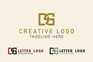 abstrakt brev ds eller sd logotyp. monogram initialer brev logotyp begrepp. kreativ logotyp professionell. enkel design redigerbar vektor