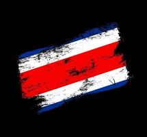 Costa Rica Flagge Grunge Pinsel Hintergrund vektor