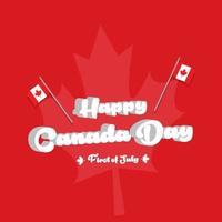 Happy Canada Day kostenlose Vektorgrafiken vektor