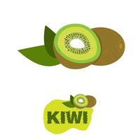 kiwi frukt gratis vektor illustration design