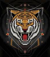 Tiger Wut Vektorgrafik Tier Logo Vorlage vektor
