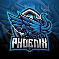 blå phoenix sport maskot logo design vektor