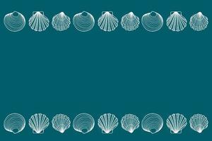 snäckskal ramar havet och havet designmall vektorillustration vektor kortmallar perfekt för visitkortinbjudan bröllop och webbdesign