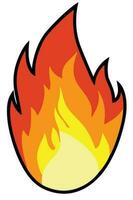 Feuer Clip Art Vektor isoliert Emoji