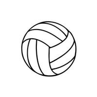 enkel volleyboll linjär ikon vektor