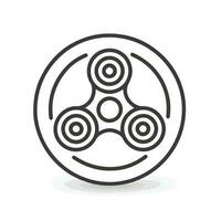 fidget spinnare logotyp i platt design. eps10 vektor