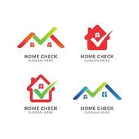 Home Check-Symbol Logo-Design-Vorlage vektor