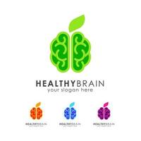 Logodesign für gesundes Gehirn brain vektor