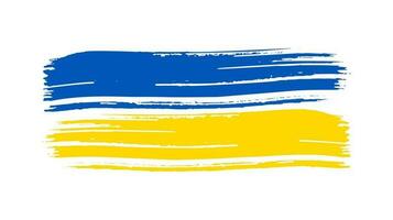 ukrainische Nationalflagge im Grunge-Stil vektor