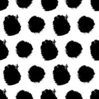sömlös mönster med svart skiss hand dragen penna klottra cirklar form på vit bakgrund. abstrakt grunge textur. vektor illustration