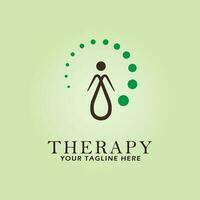 Therapie Logo Linie Kunst Design vektor