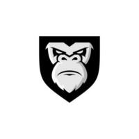 gorilla skydda logotyp vektor