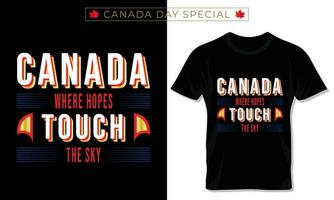 glücklich Kanada Tag Typografie t Hemd Design zum Feier von Kanada Tag. vektor