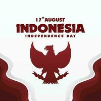 glücklich Indonesien Unabhängigkeit Tag Post Vorlage vektor
