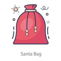 Santa Tasche Stil vektor