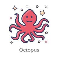 Oktopus ein weicher Körper vektor