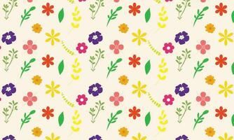 abstrakt schön Blume von bunt Blumen- nahtlos Muster modern Design auf isoliert auf Weiß Hintergrund Vektor Illustration
