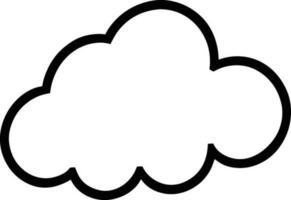 Wolke Symbol Gliederung Zeichen Wolken zeichnen schwarz Linie Symbol Grafik Design Wetter Prognose Gekritzel Stil Vektor Illustration