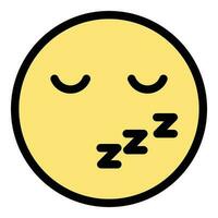 schläfrig Emoji Symbol Vektor eben