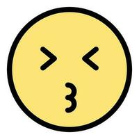 küssen Emoji Symbol Vektor eben