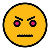 wütend Emoji Symbol Vektor eben