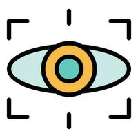 Radar Vision erkennen Symbol Vektor eben