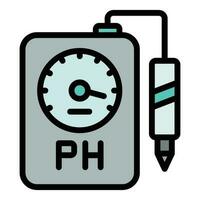 Analyse ph Meter Symbol Vektor eben