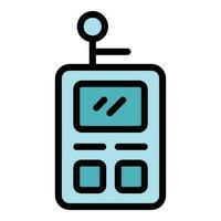 Laser- Band Meter Symbol Vektor eben