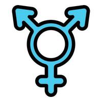 Geschlecht Identität männlich Symbol Vektor eben