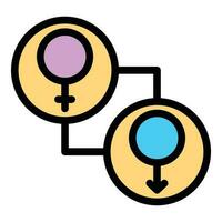 Geschlecht Identität Rechte Symbol Vektor eben