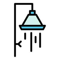 Dusche Kopf spülen Symbol Vektor eben