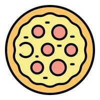 Italienisch Pizza Symbol Vektor eben