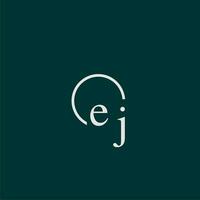 ej Initiale Monogramm Logo mit Kreis Stil Design vektor