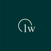 lw Initiale Monogramm Logo mit Kreis Stil Design vektor