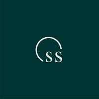 ss Initiale Monogramm Logo mit Kreis Stil Design vektor