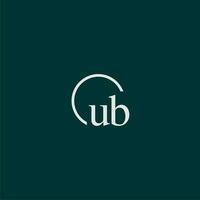 ub Initiale Monogramm Logo mit Kreis Stil Design vektor