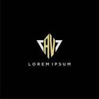 AV första monogram logotyp för form triangel kreativ design vektor